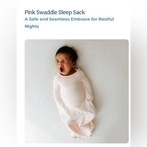 Swaddelini Pink Swaddle Sleep Sack Infant Baby Sleepwear Bag